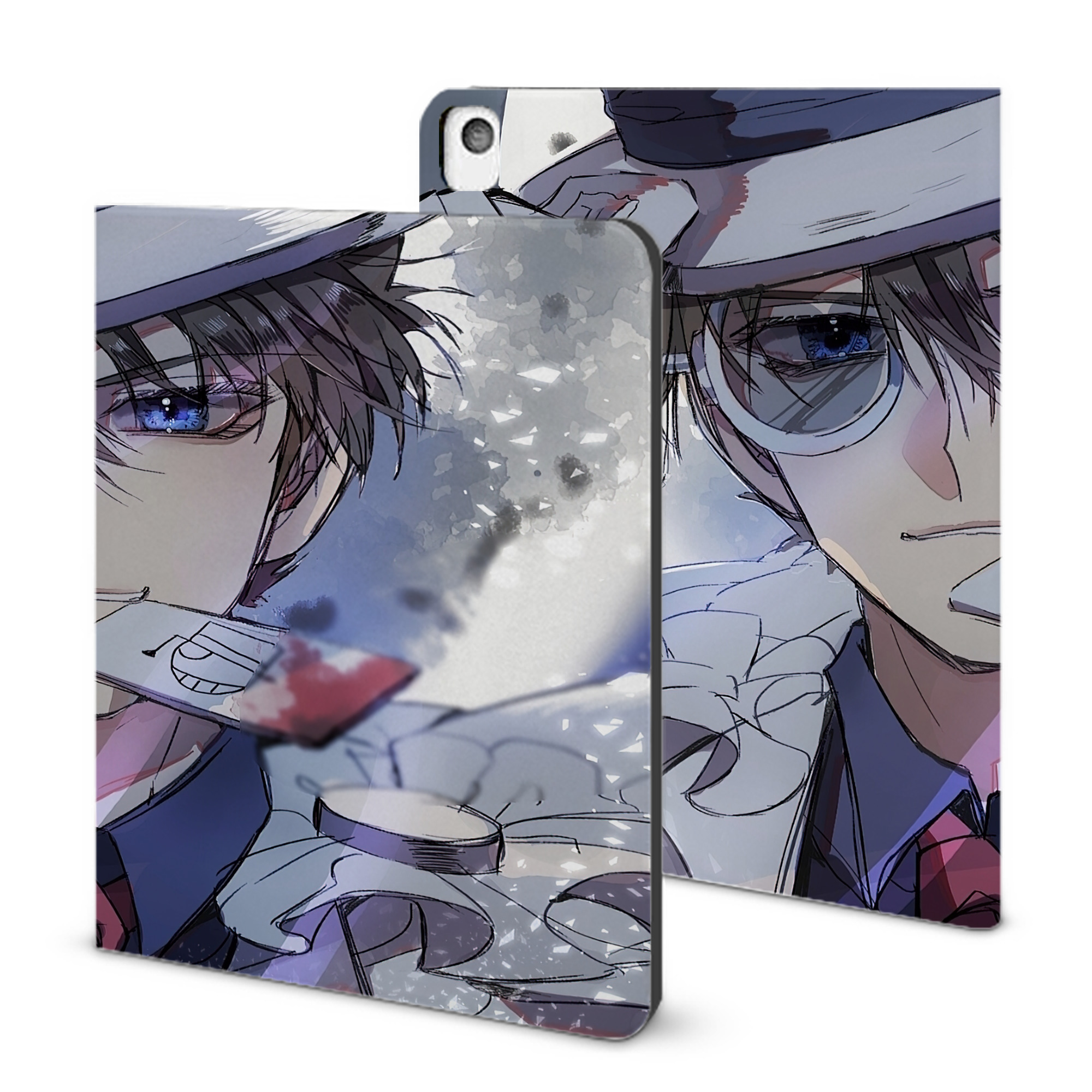 （画像用） 名探偵コナン Detective Conan IPadケース ペンホルダー付き ブックスタイルデザイン